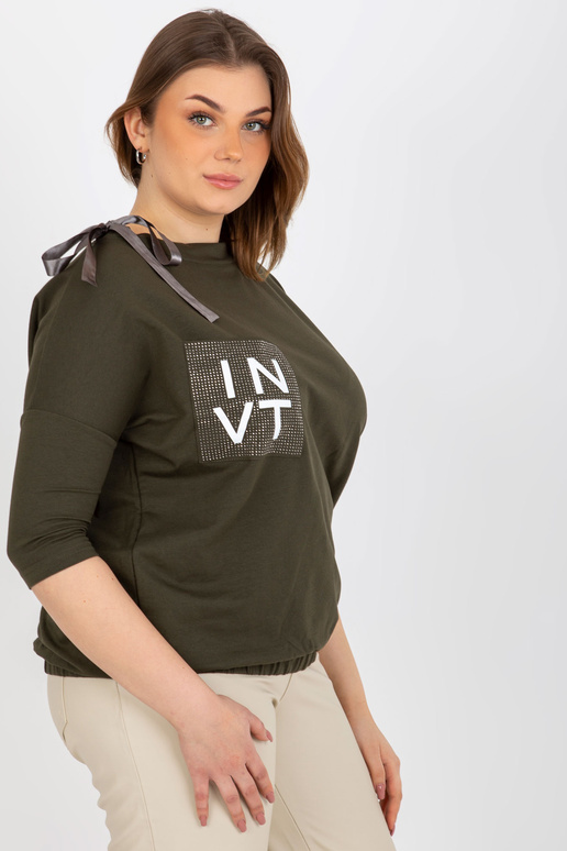 Haki krāsas sieviešu liela izmēra...