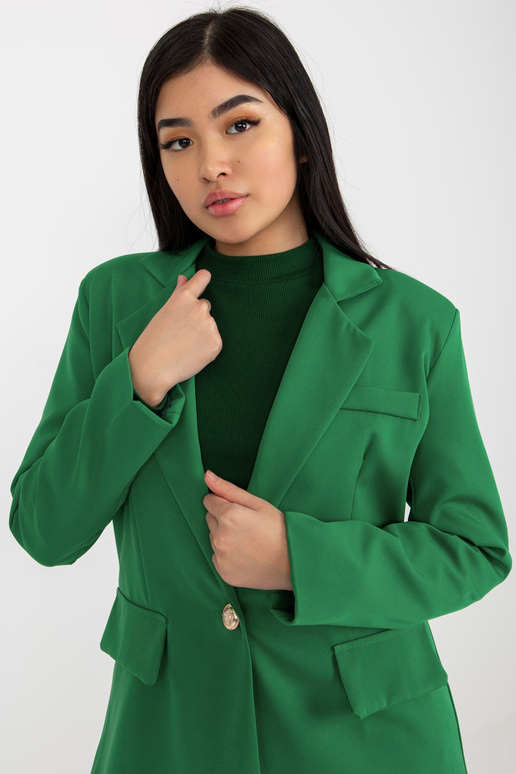 Zaļš sieviešu žakete ar pogas aizdari... Zaļš sieviešu žakete ar pogas aizdari...