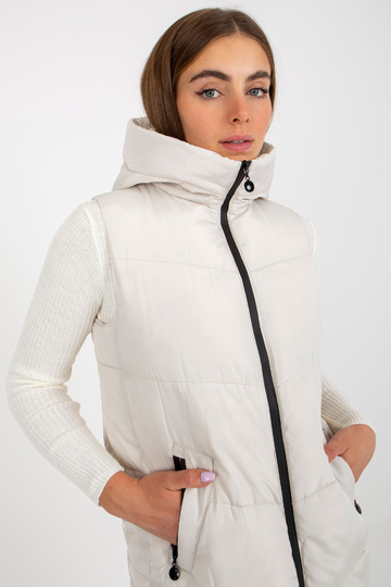 Krēmkrāsas gara dūnu veste...