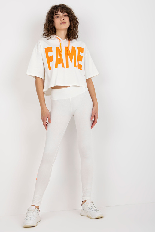 Ecru divdaļīgs sporta komplekts ar...