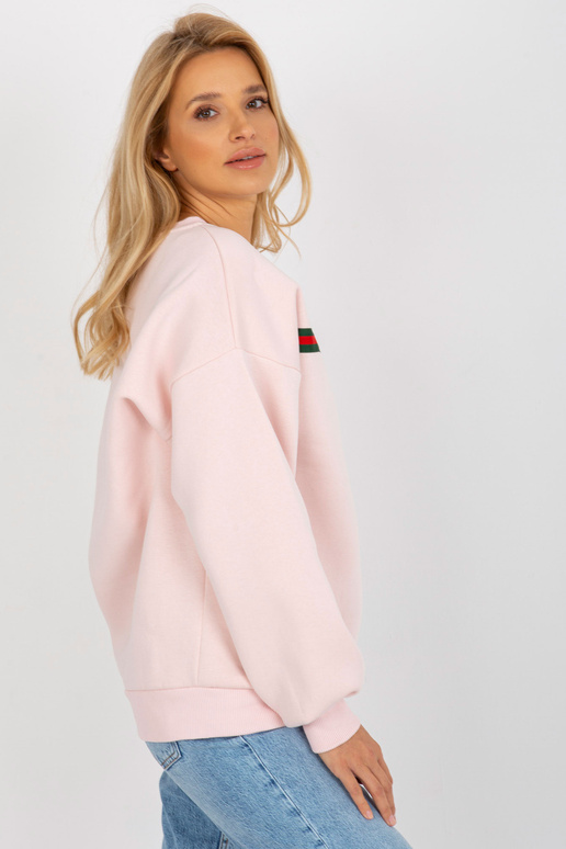 Gaiši rozā džemperis bez kapuces ar...