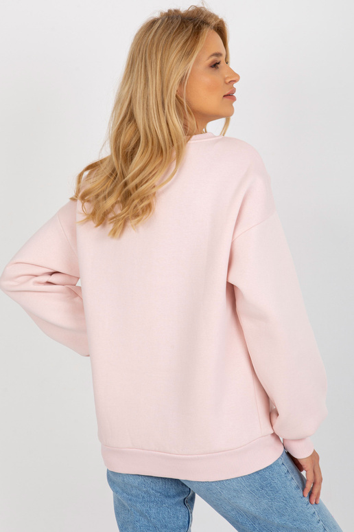 Gaiši rozā džemperis bez kapuces ar...