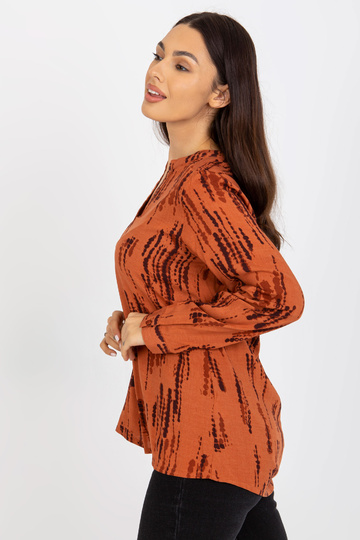 Gaiši brūna blūze ar...