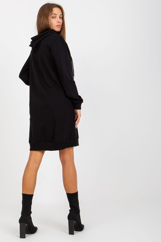 Vienkārša melna sporta kreklkleita ar...