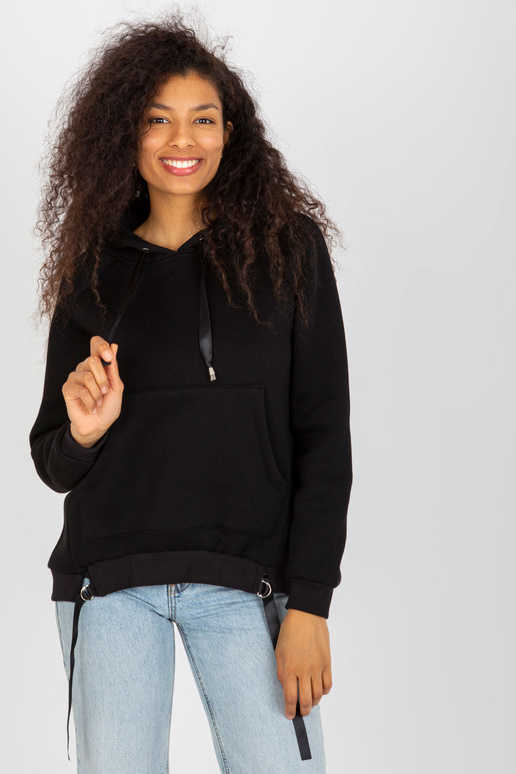 Melns ķengura džemperis ar kapuci OCH...