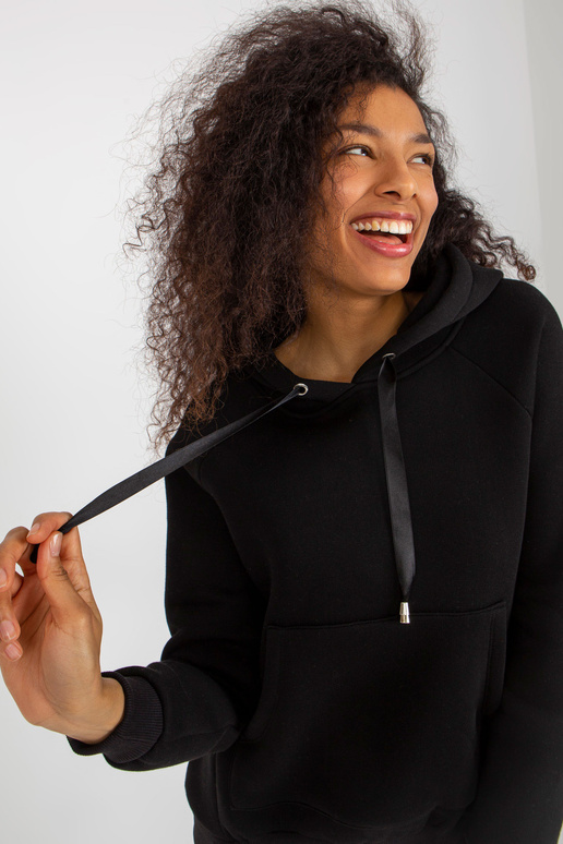 Melns ķengura džemperis ar kapuci OCH...