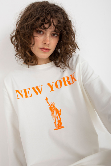 Bluza VI-BL-3212.15X ECRU/ORANŽA