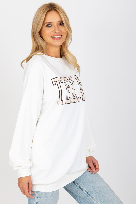 Ecru Long Cotton Print džemperis