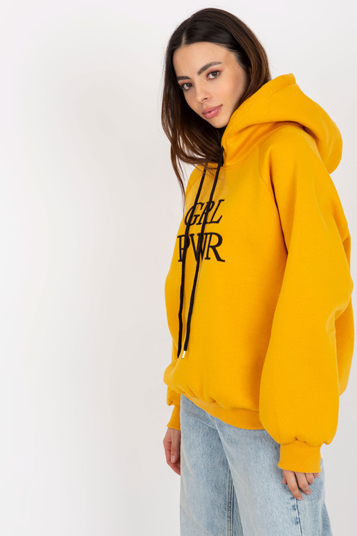 Dzeltens sporta krekls ar kapuci un...