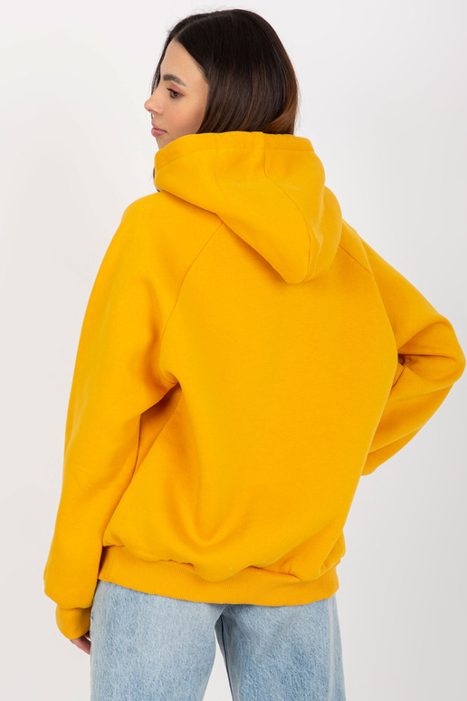 Dzeltens sporta krekls ar kapuci un...