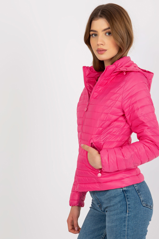 Rozā pārejas stepēta jaka ar noņemamu...