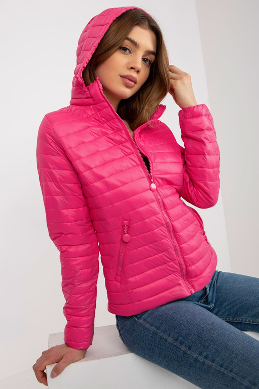 Rozā pārejas stepēta jaka ar noņemamu...