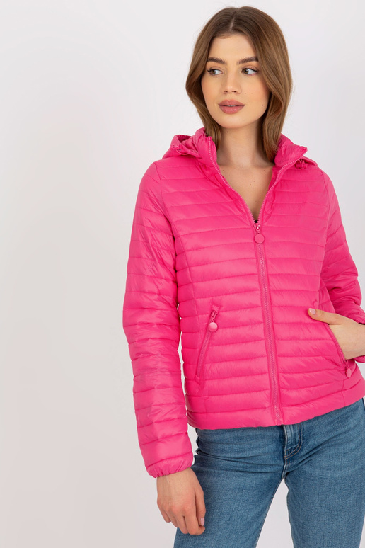 Rozā pārejas stepēta jaka ar noņemamu...