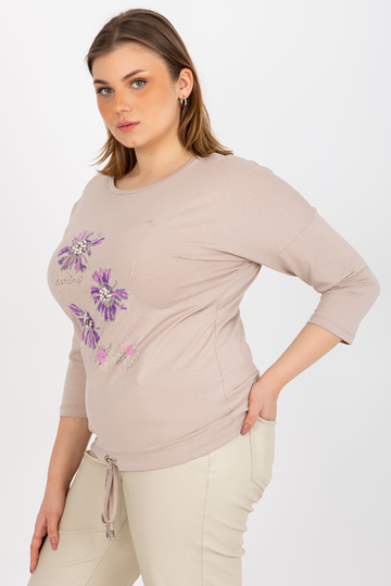 Bēša plus izmēra blūze ar...