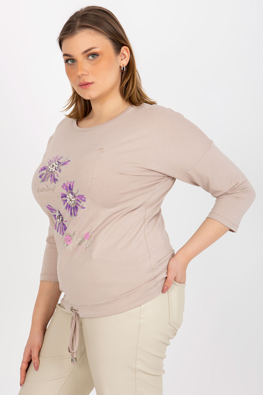 Bēša plus izmēra blūze ar aukliņu un...