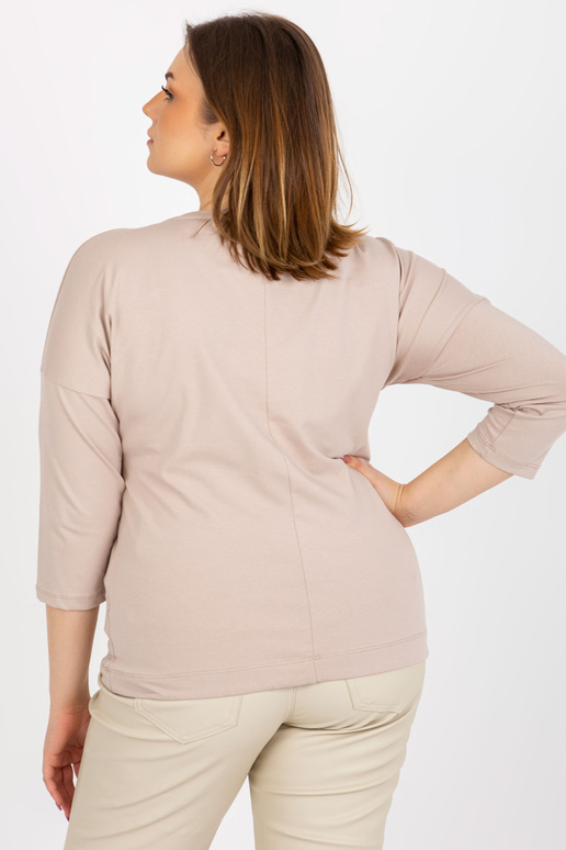 Bēša plus izmēra blūze ar aukliņu un...
