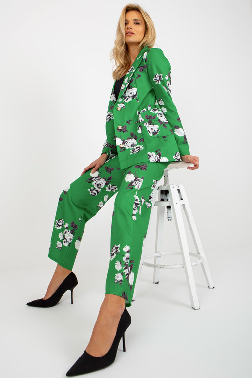 Zaļš elegants žakete no ziedu kostīma Zaļš elegants žakete no ziedu kostīma