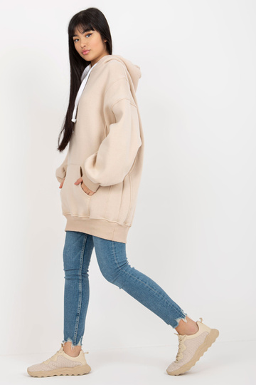 Bēšs džemperis garš sporta...