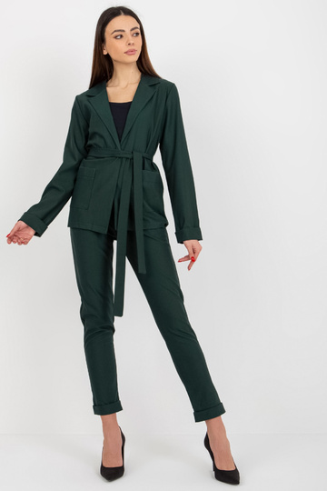 Tumši zaļa uzvalka jaka ar...