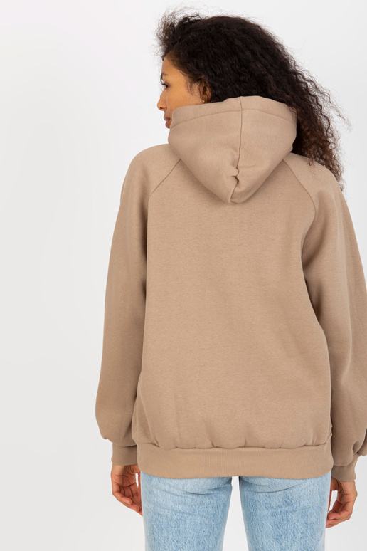 Tumši bēšs oversize džemperis ar...