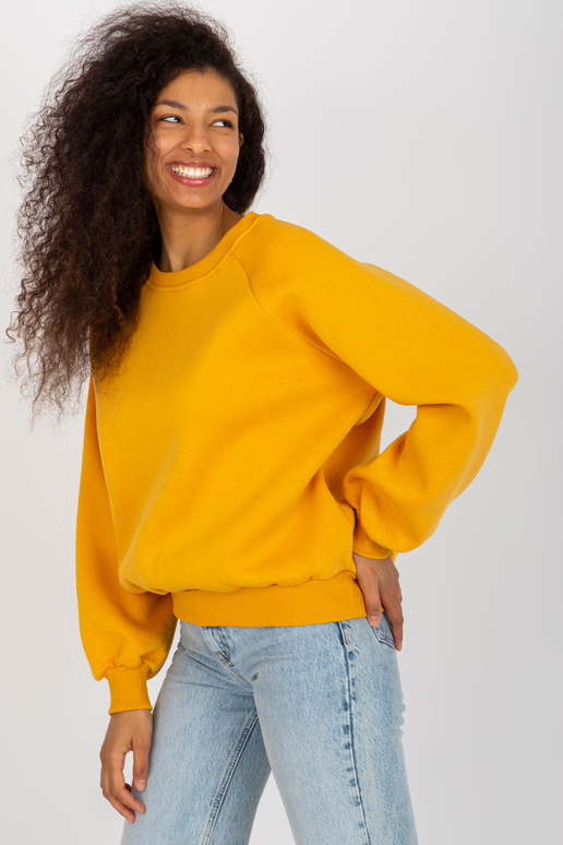 Tumši dzeltens pamata džemperis ar...