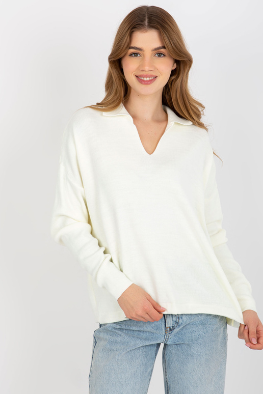 Ecru sieviešu oversize džemperis ar...