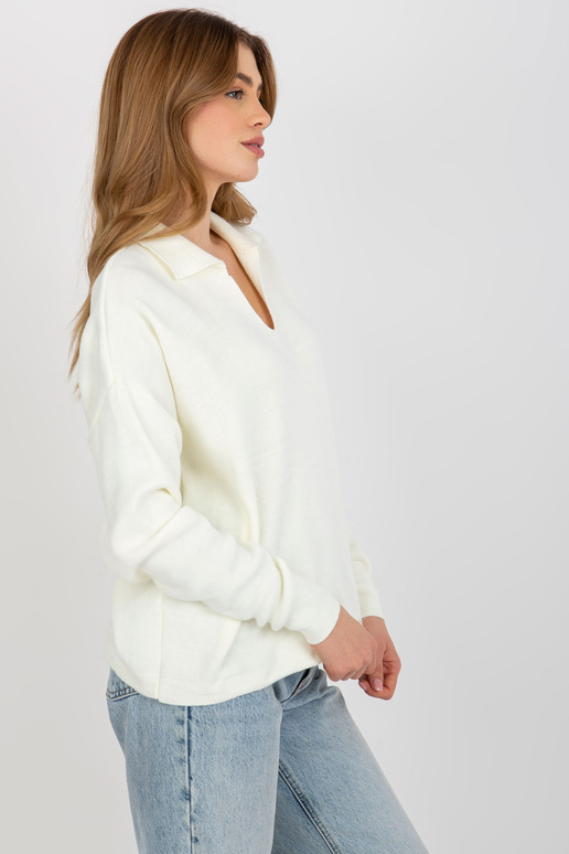 Ecru sieviešu oversize džemperis ar...