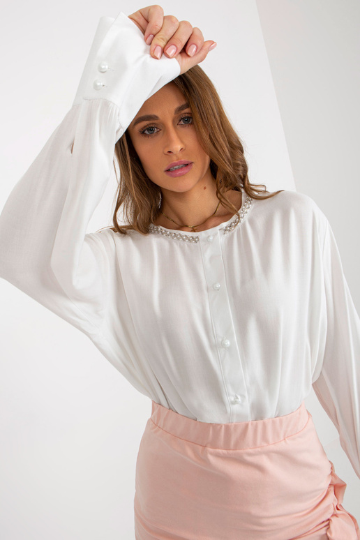 Ecru brīva formāla blūze ar...