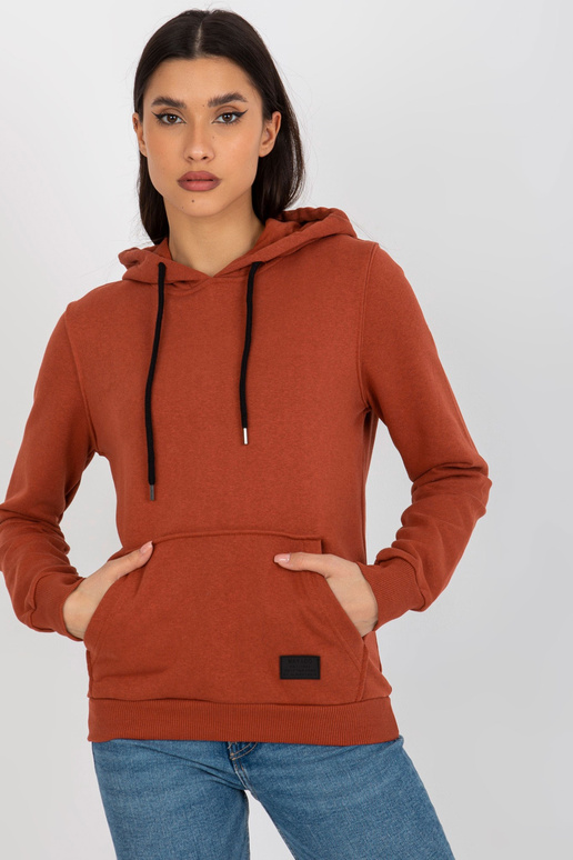 Tumši oranža kokvilnas Kangaroo kapuci