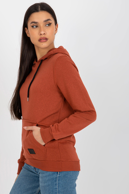 Tumši oranža kokvilnas Kangaroo kapuci