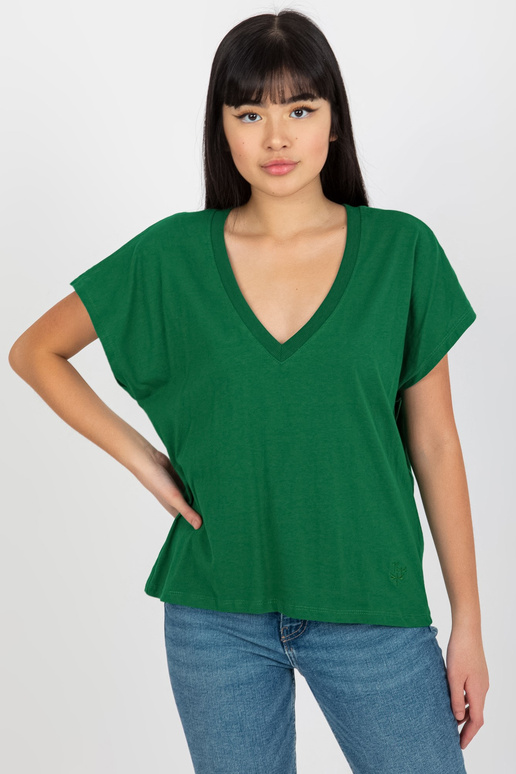 Zaļš sieviešu vienkrāsains T-krekls... Zaļš sieviešu vienkrāsains T-krekls...