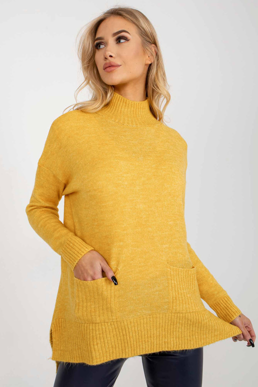 Dzeltens garš oversize džemperis ar...