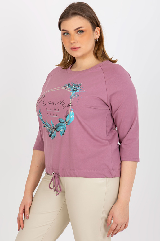 Bluzka-RV-BZ-8458.01P-ciemny różowy