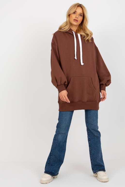 Tumši brūns garš džemperis, liela...