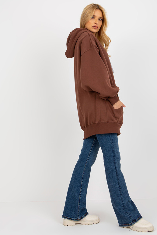 Tumši brūns garš džemperis, liela...