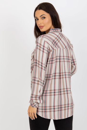 Gaiši bēšs sieviešu rūtains...