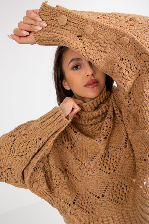 Lockerer Rollkragenpullover mit...