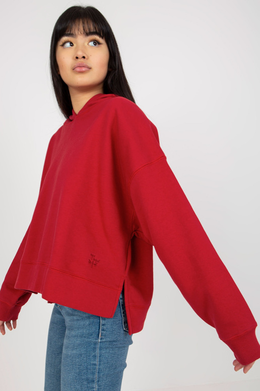 Sarkans sporta krekls ar kapuci un...