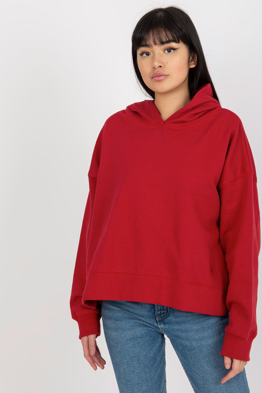 Sarkans sporta krekls ar kapuci un...