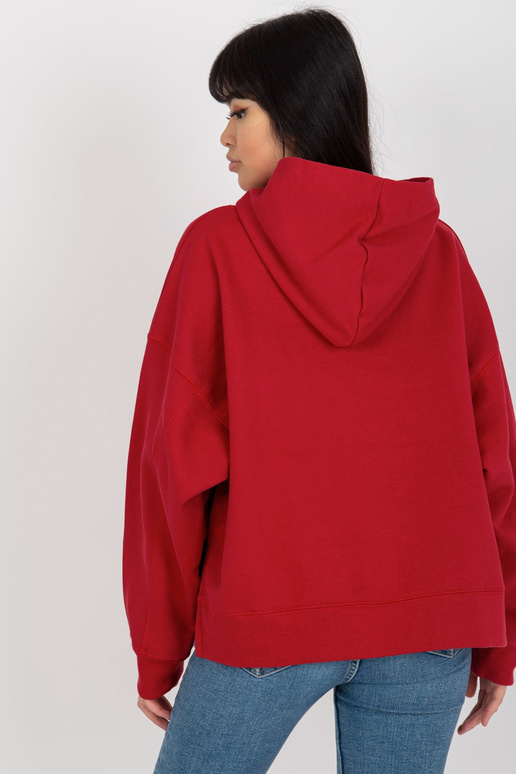 Sarkans sporta krekls ar kapuci un...
