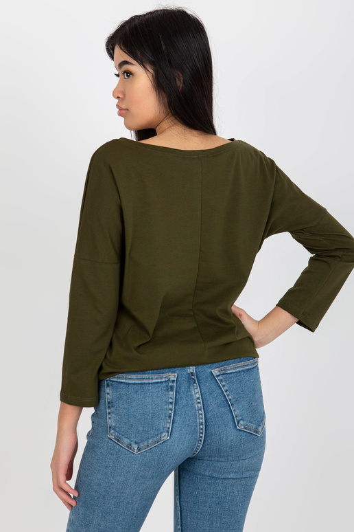 Khaki Fiona Cotton Basic Basic blūze