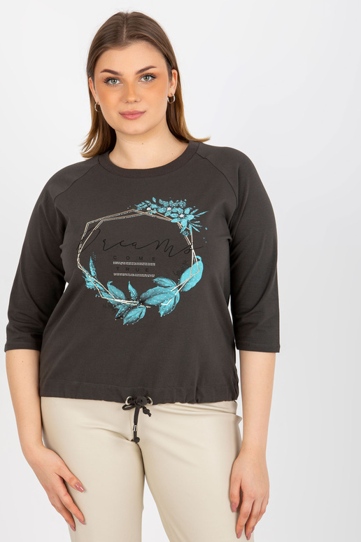 Haki krāsas sieviešu lielā izmēra...