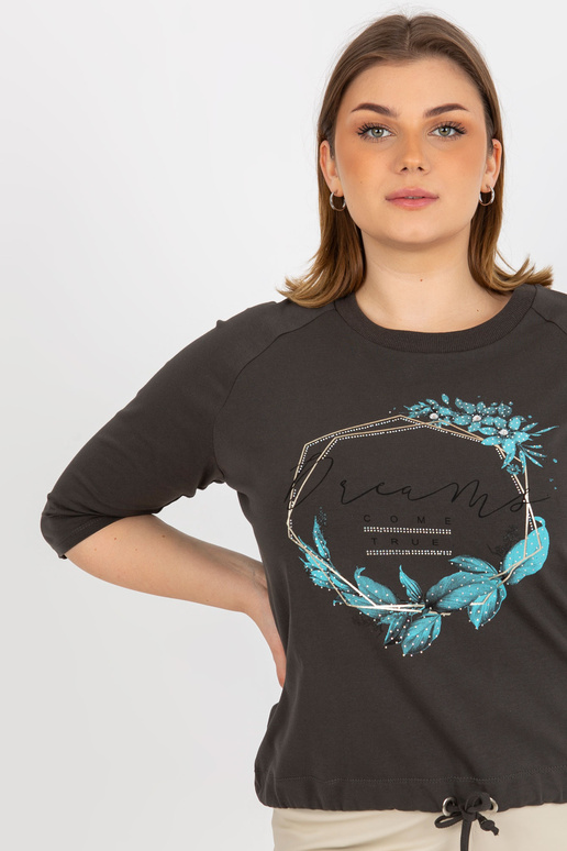 Haki krāsas sieviešu lielā izmēra...