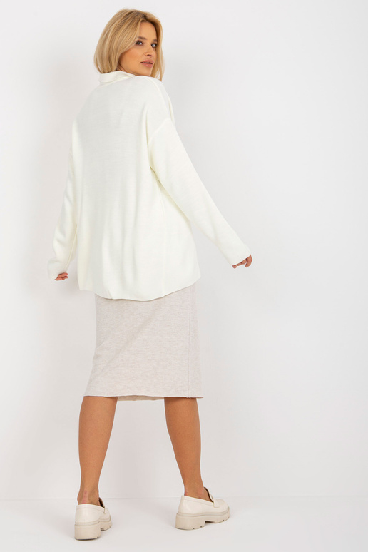 Ecru sieviešu oversize džemperis ar...