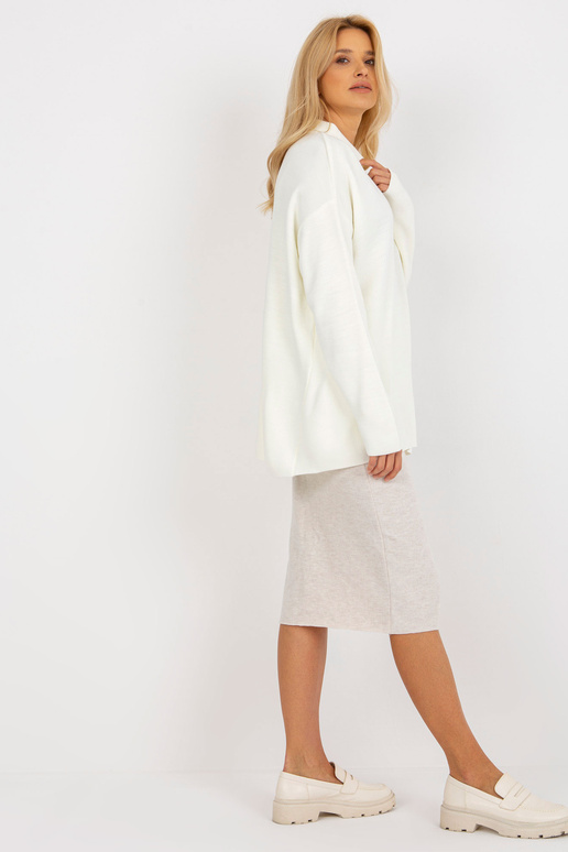 Ecru sieviešu oversize džemperis ar...