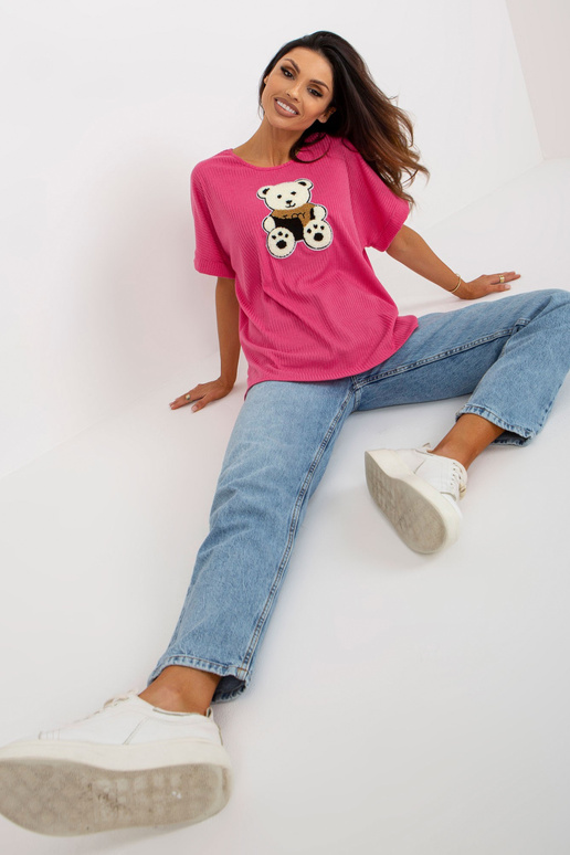 Fuksijas krāsas rievota oversize... Fuksijas krāsas rievota oversize...