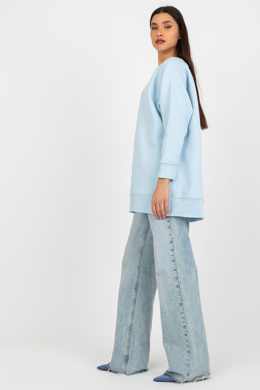 Gaiši zils Oversized Basic džemperis