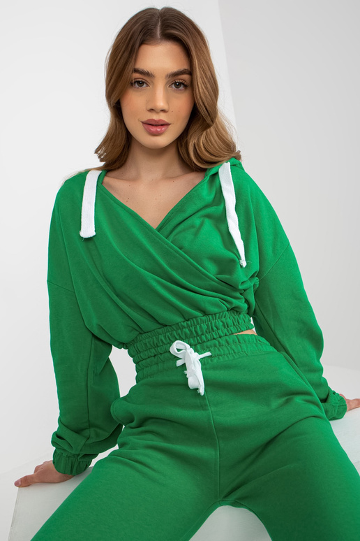 Zaļš sieviešu sporta krekla pamata...