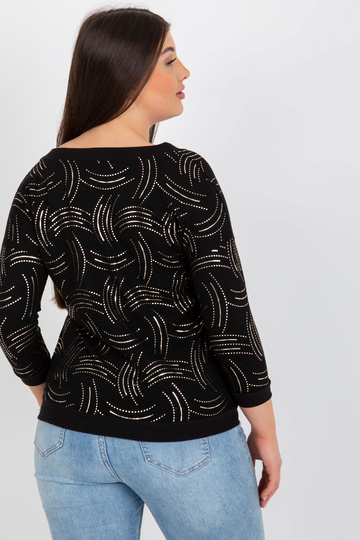 Melna plus izmēra blūze ar...