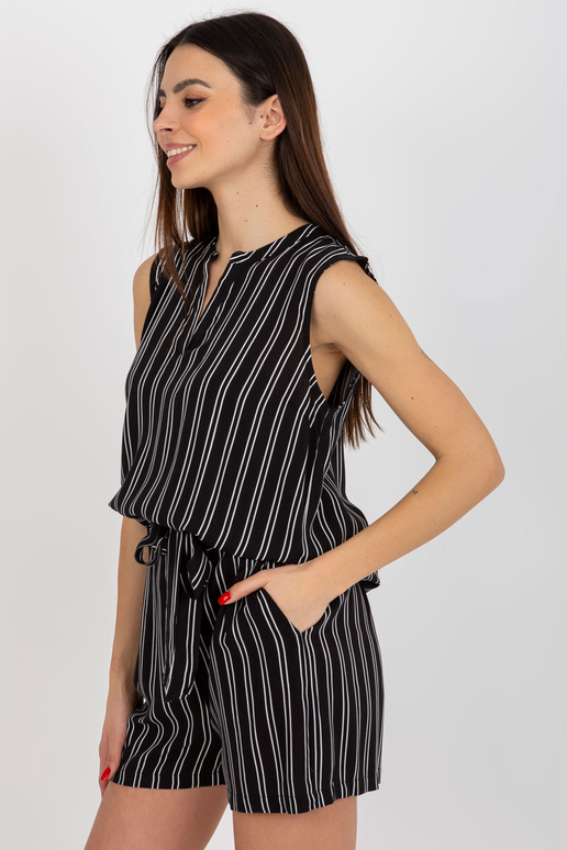 Melna sieviešu viskozes svītraina...